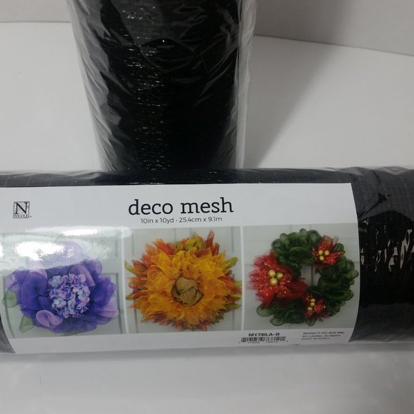 6 Rolls Deco Mesh Wreath Making Crafts Black - Picture 3 of 4